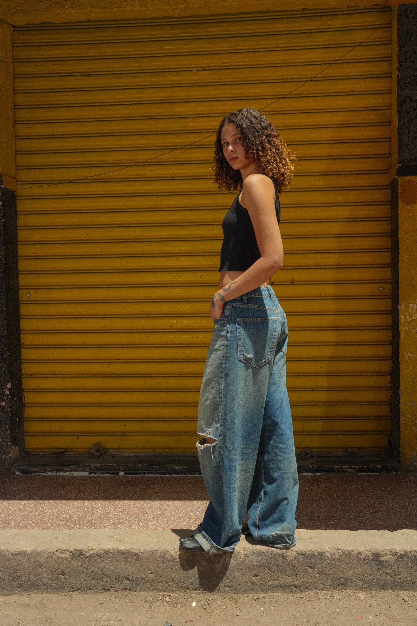 Flipped Ripped Jeans