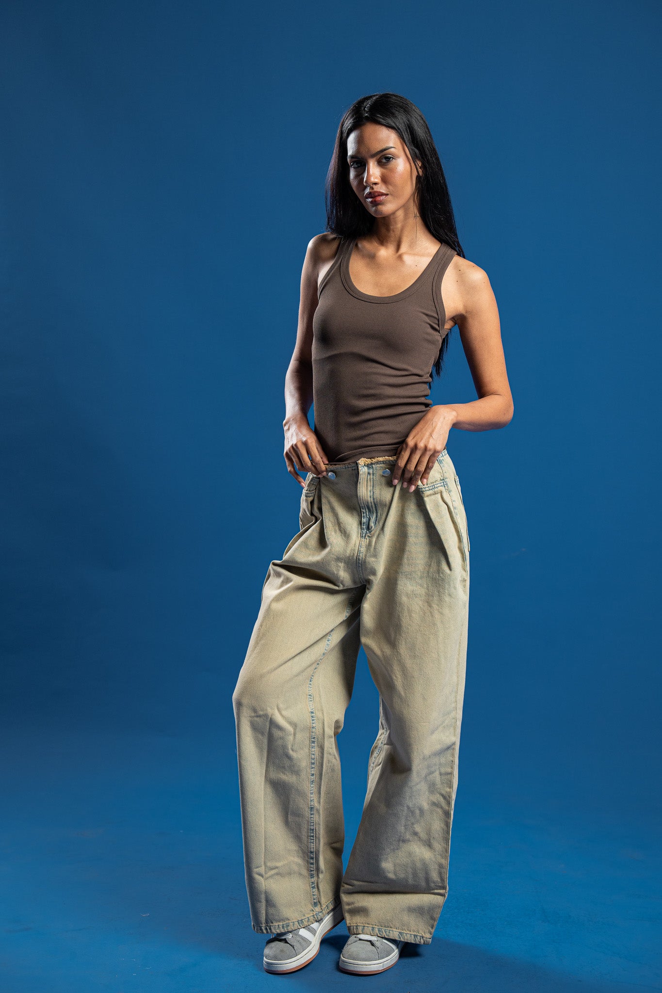 Double Buttons Denim