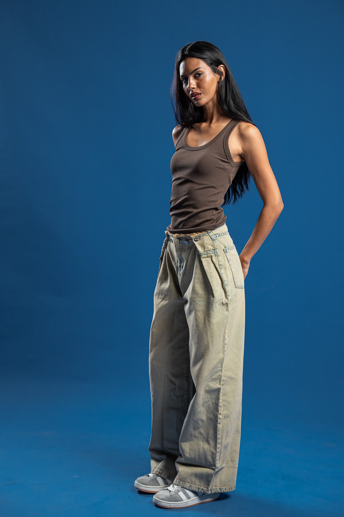 Double Buttons Denim
