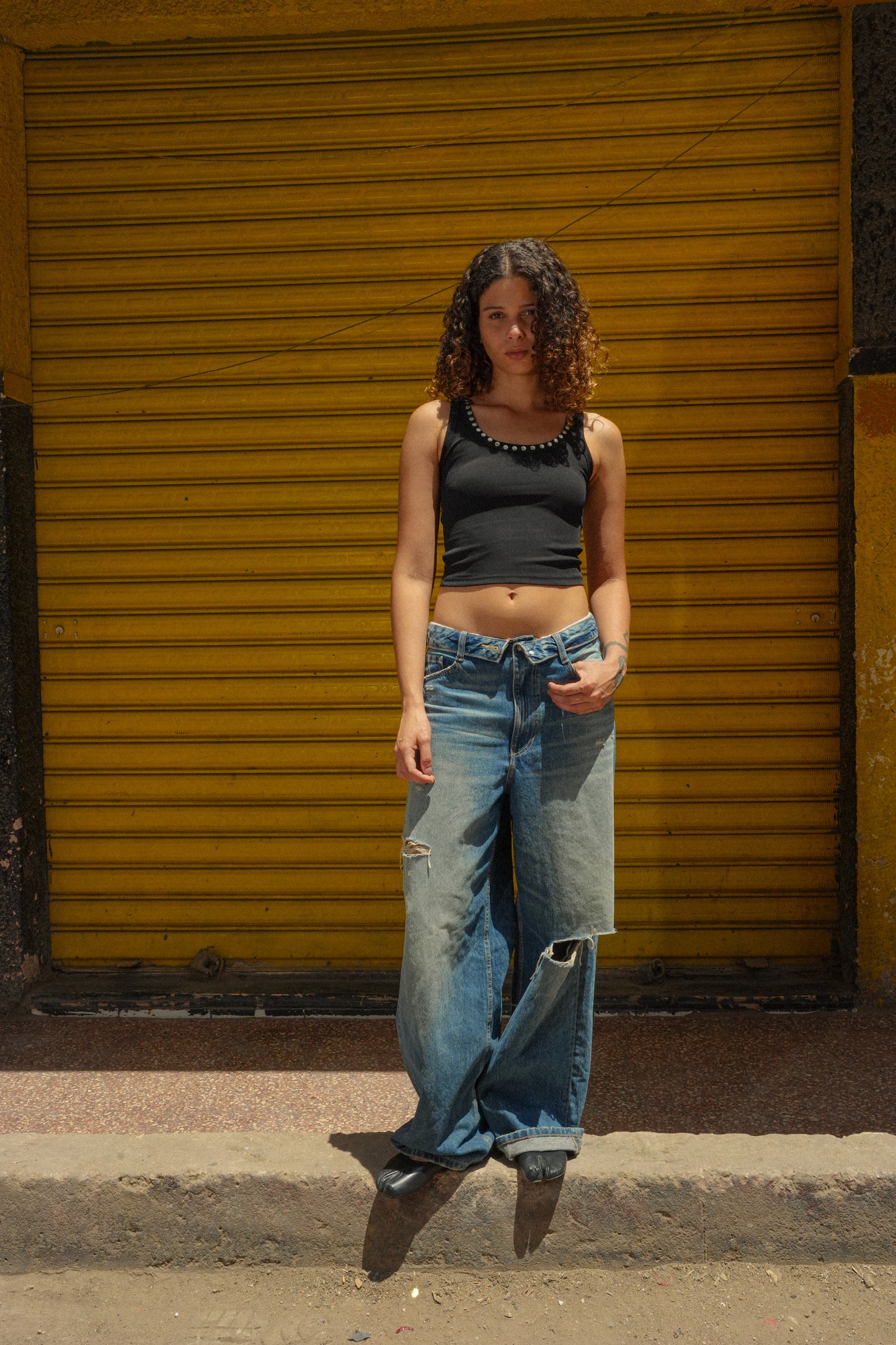 Flipped Ripped Jeans