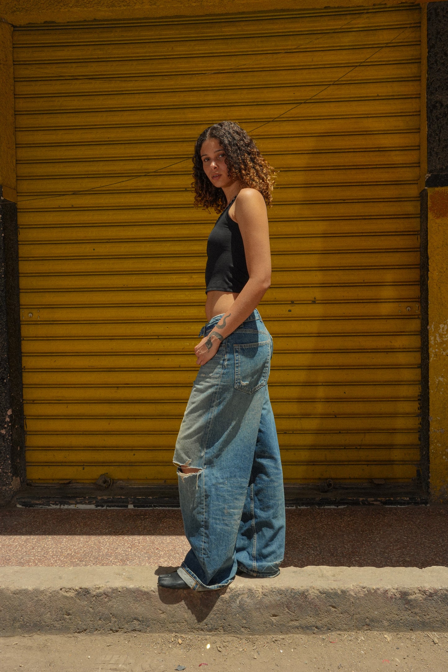 Flipped Ripped Jeans