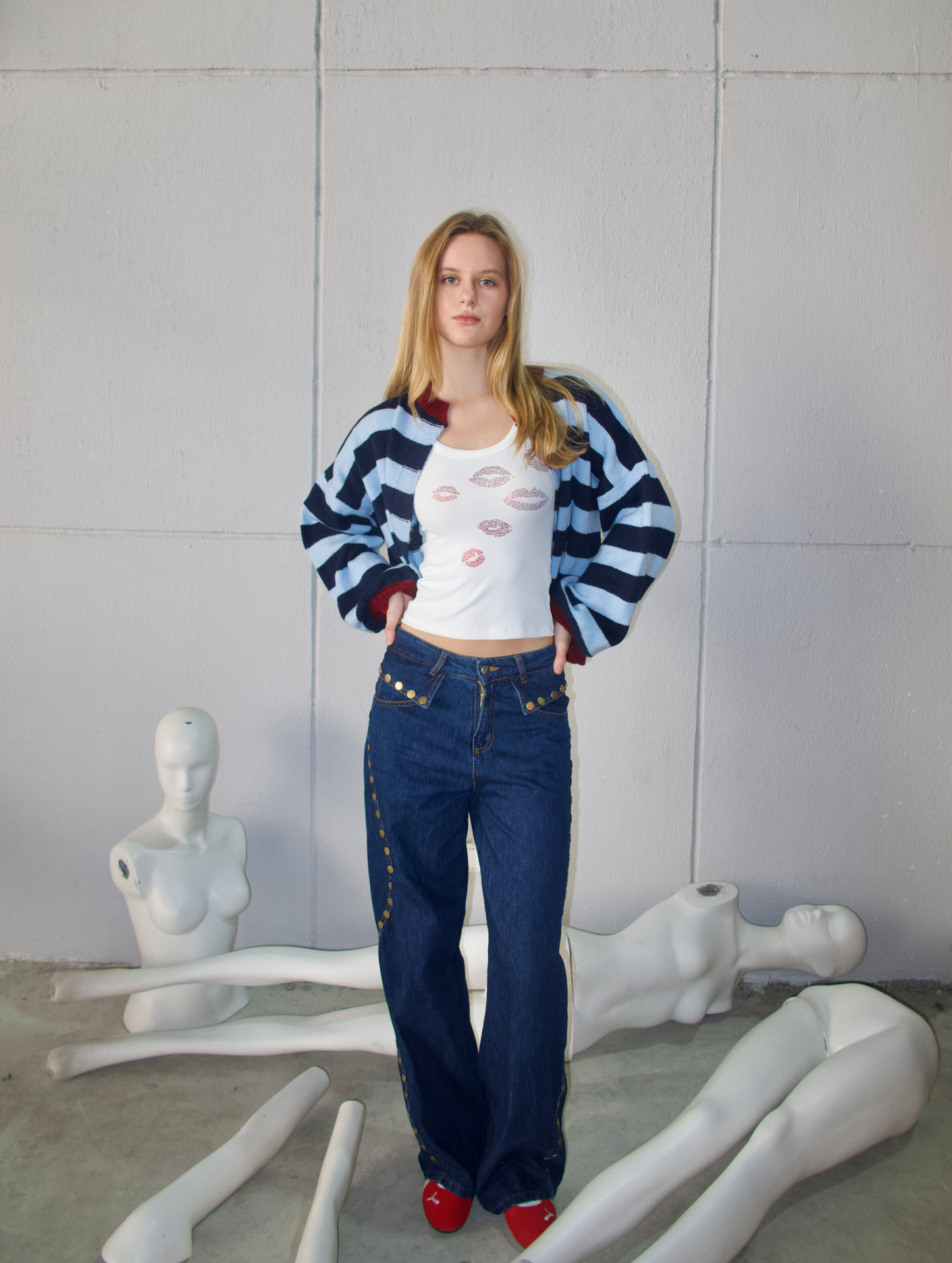 The navy club cardigan