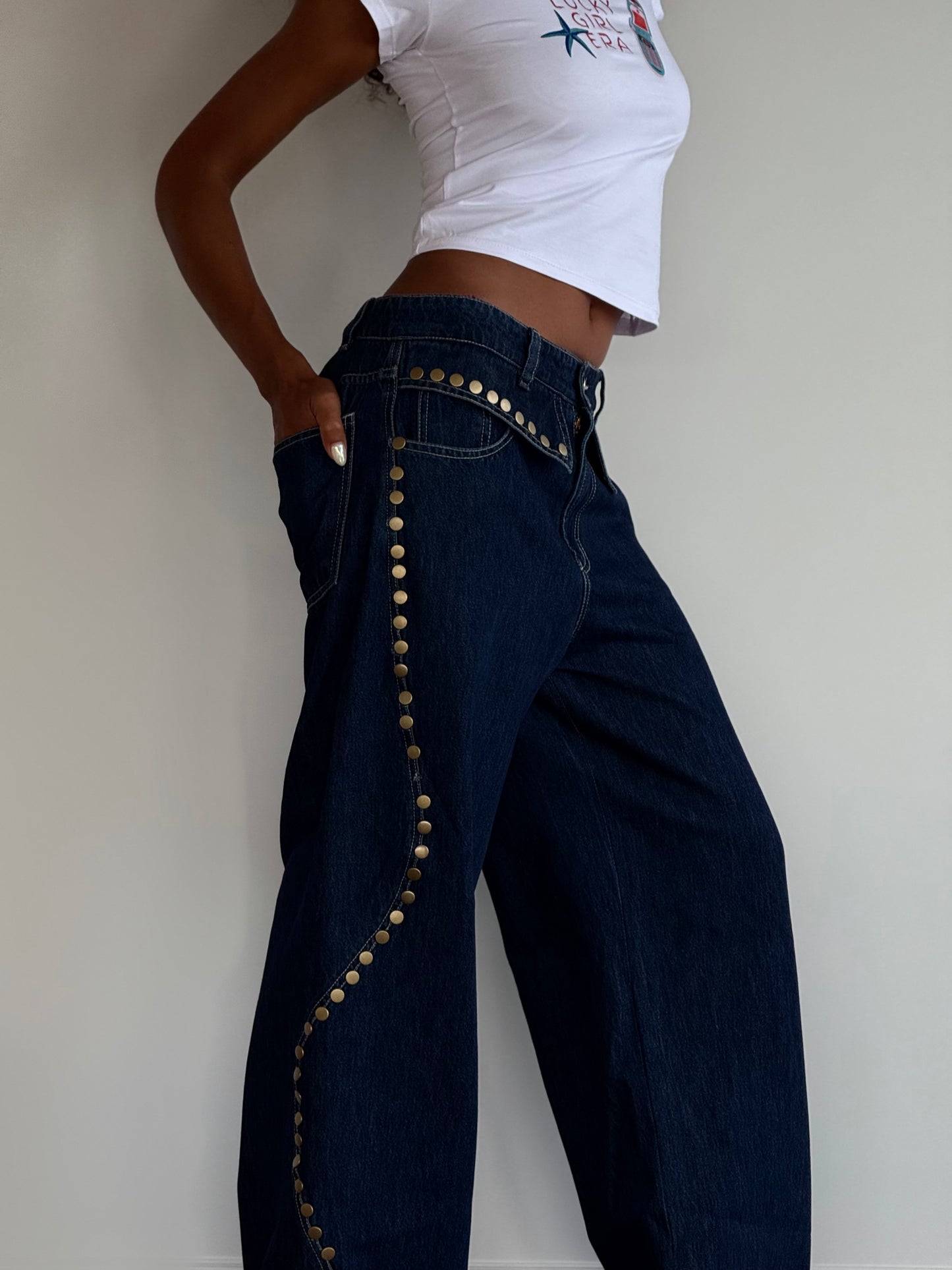 Studded Blues Denim
