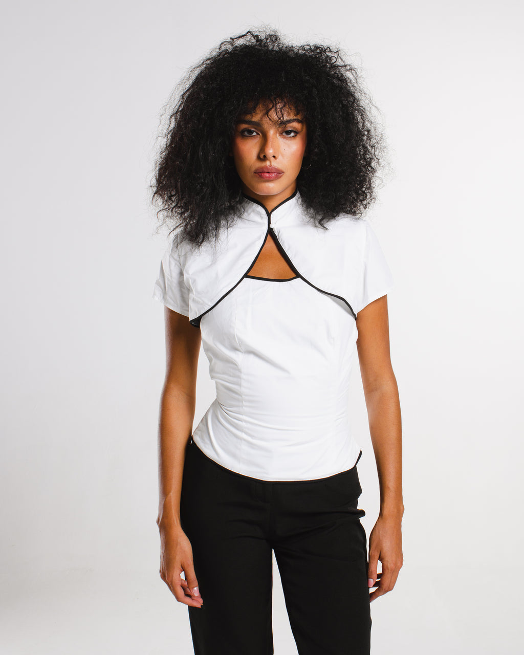 Two pieces poplin top