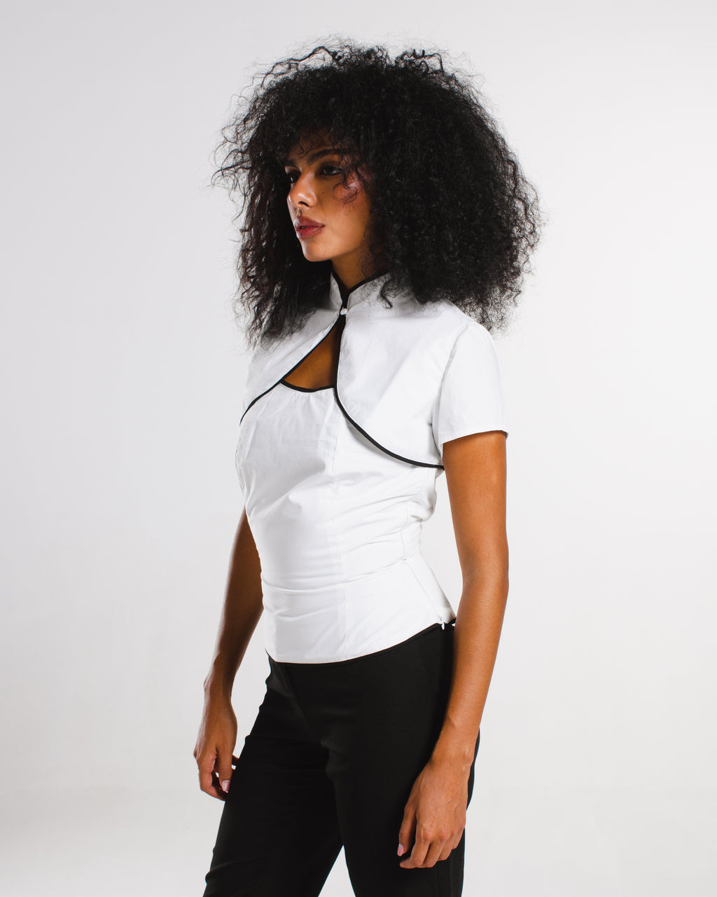 Two pieces poplin top