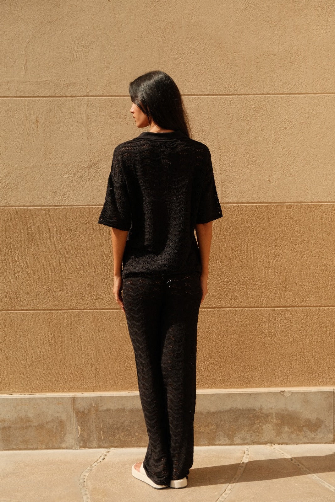 Black Crochet Set
