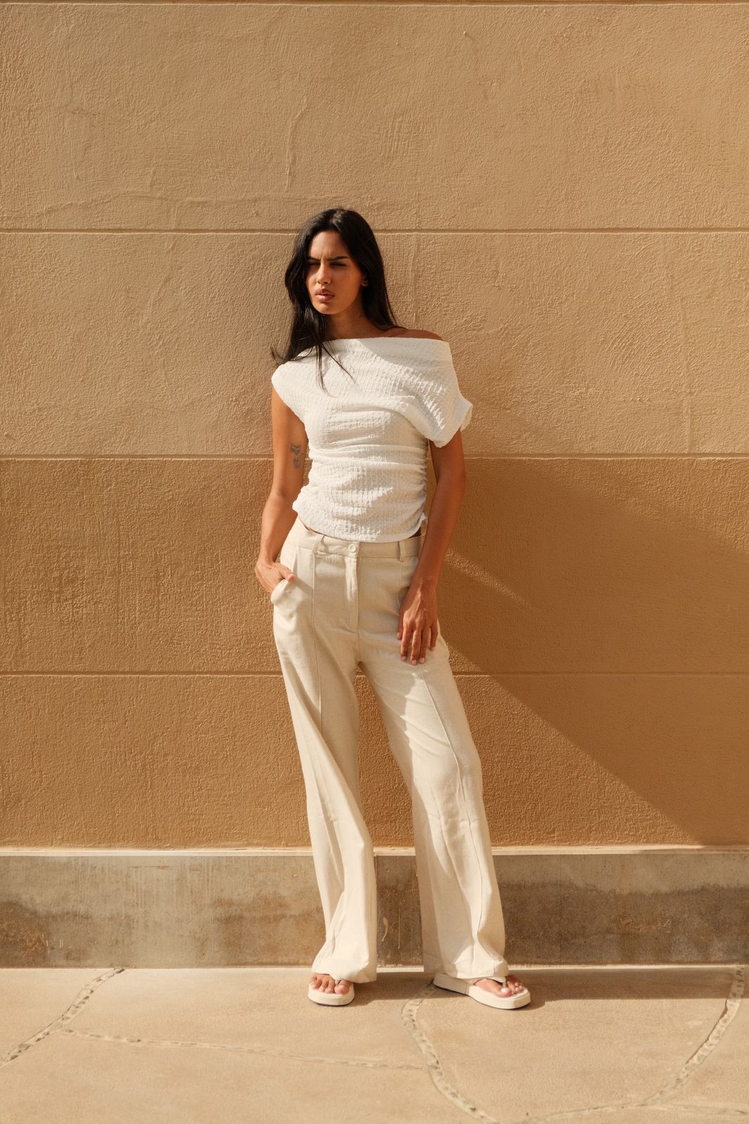 Shimmer Linen Pants