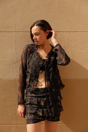 Cheetah Skirt Set