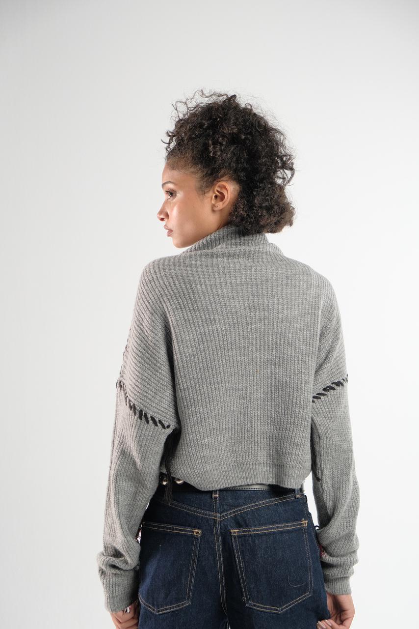 Grey Knots Pullover