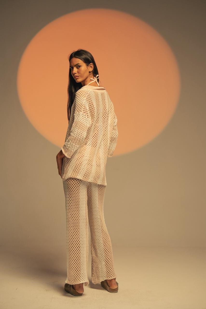 Stripes White Beige Set