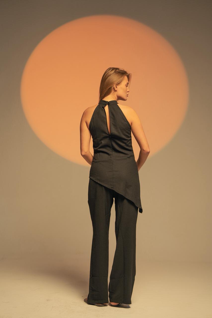 No Waist Linen Pants