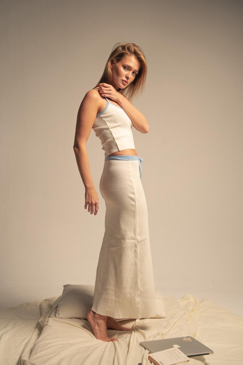 Baby Blue Skirt Set