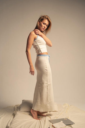 Baby Blue Skirt Set