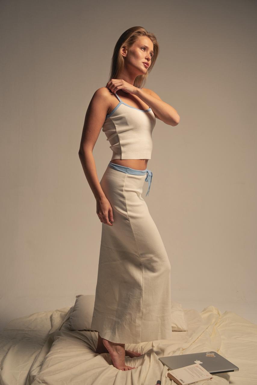 Baby Blue Skirt Set