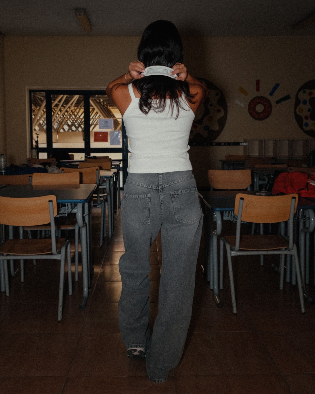 Low Waist Grey Denim Pants